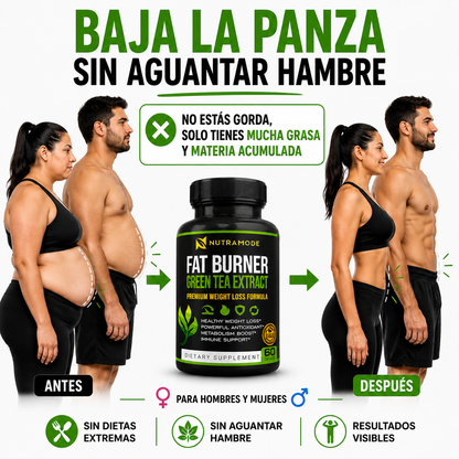 QUEMADOR DE GRASA CON EXTRACTO DE TÉ VERDE — Zevrion™ 🚚 ENVÍO GRATIS