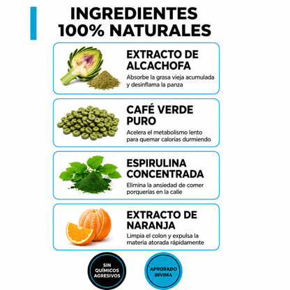QUEMADOR DE GRASA CON EXTRACTO DE TÉ VERDE — Zevrion™ 🚚 ENVÍO GRATIS